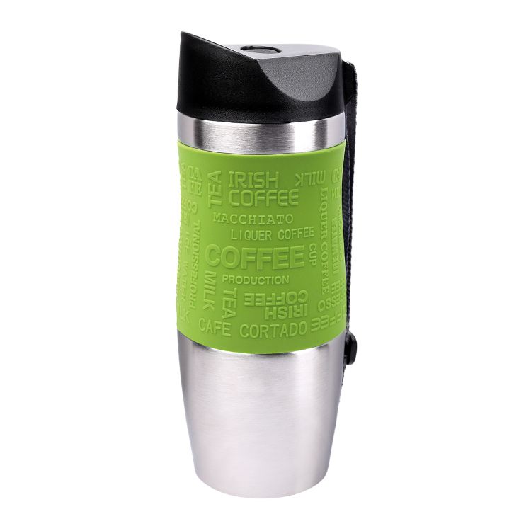 Bild von PRESIT Coffee2Go Becher Vakuum mit hellgrüner Manschette 